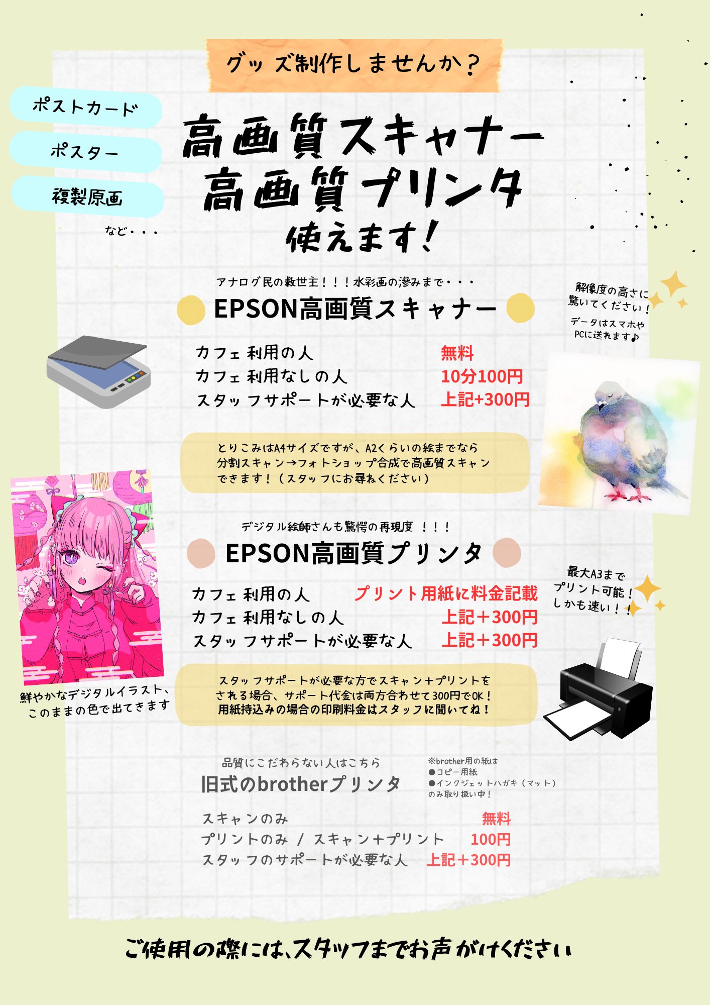 超高画質EPSONスキャナー（GT-X830）＆プリンタ（SC PX-1V）導入！創作 